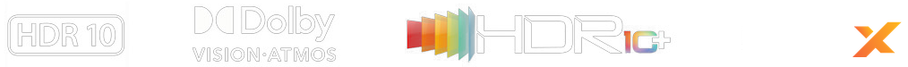 HDR10 · Dolby Vision Atmos · HDR10+ · DTS:X